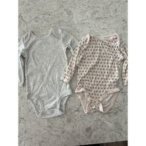 Cloud Island & Carter's Baby / Infant Girls Bodysuits Set / Lot Of 2 - 6M & 3-6M